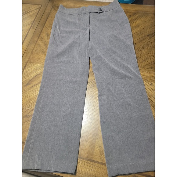 Gloria Vanderbilt Pants - Gloria Vanderbilt Womens Gray Wide Leg Dress Pants Size 12 Career Trousers